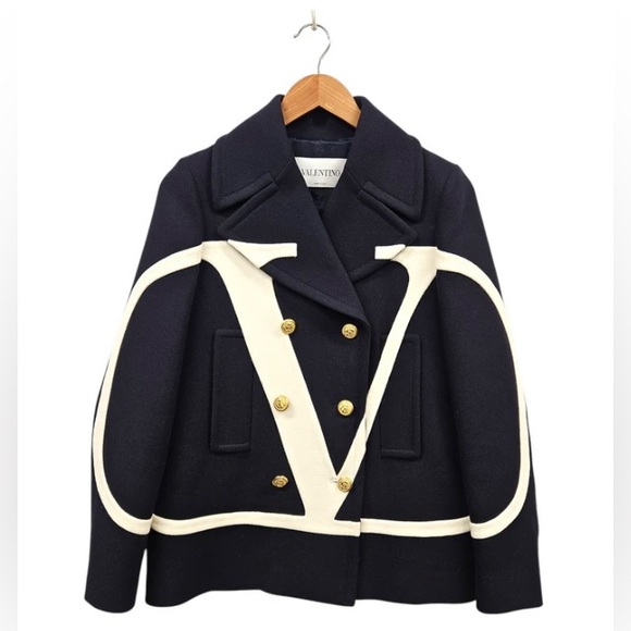 NWT VALENTINO WOOL PEACOAT - Picture 2 of 6